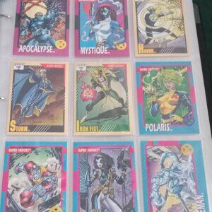 14 various Marvel trading cards as shown (Storm, Ghostrider vs. Deadwatch etc)
